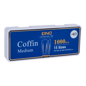 DND Soft Gel Tips - Coffin Medium #03