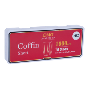 DND Soft Gel Tips - Coffin Short #02