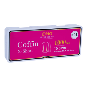 DND Soft Gel Tips - Coffin X-Short #01