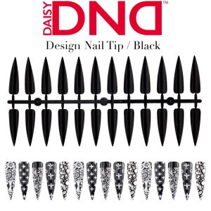 Black Nail Tip Design